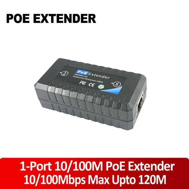  Passive 1 Port POE IEEE802.3af Ethernet Extender / Repeater for CCTV IP Cameras about 120 meters (m - 32959518210