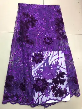 

French African Lace Fabric Guipure Sequined Cotton Cord Tulle Nigerian Tissu Mesh India Lace For Wedding Dress gold green