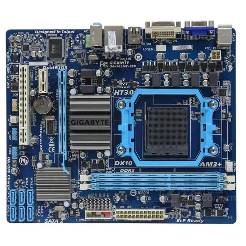 

780G AM3 motherboard for Gigabyte GA-78LMT-S2P 78LMT-S2P DDR3 Socket AM3+ Fully integrated Gigabit Ethernet free shipping