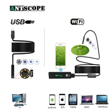 Antscope Wifi 8mm Endoscope 2/3.5/5/10M Hardwire Waterproof 1200P Android iOS 7mm Softwire USB Camera Inspection Boroscopio 19