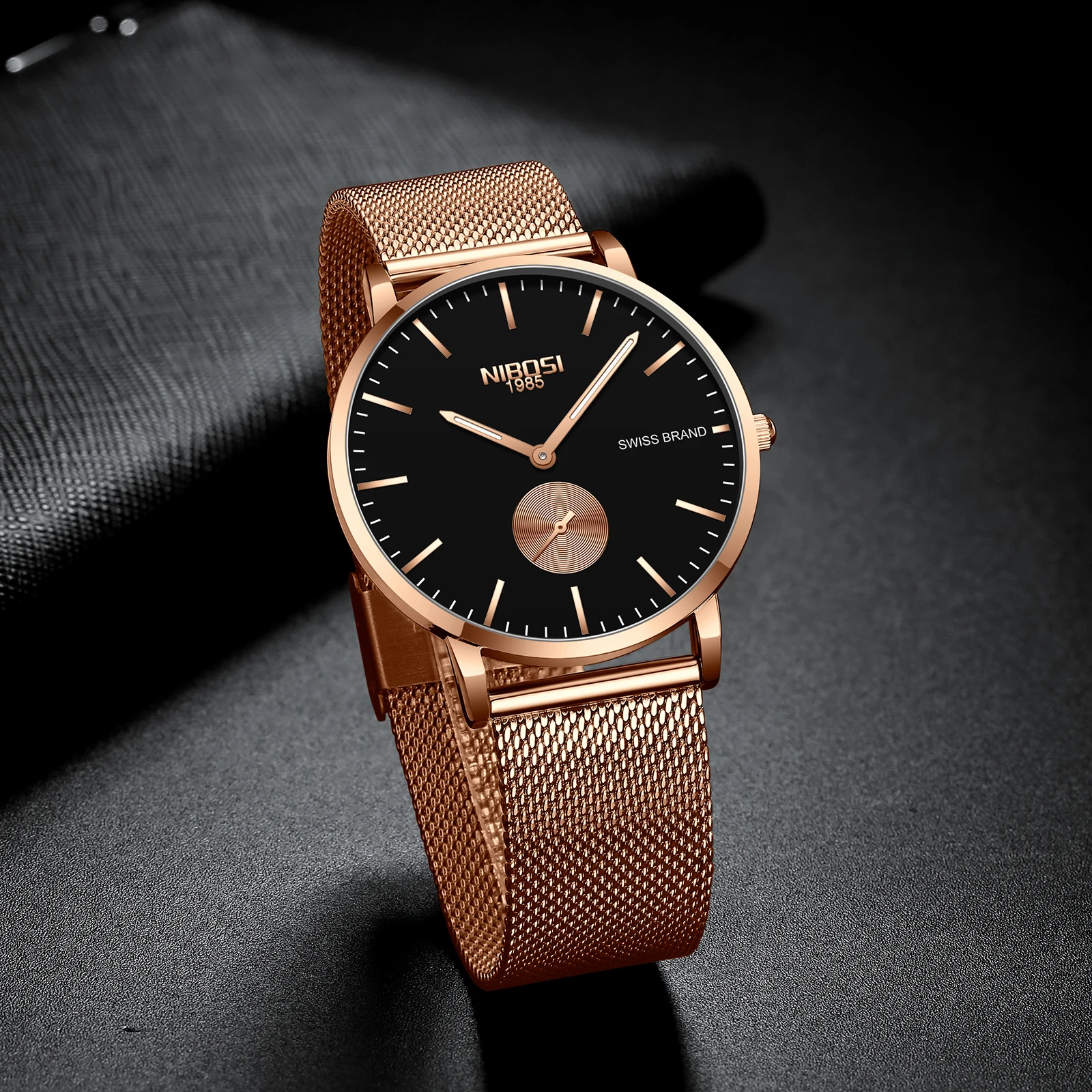 Ceny Relogio Masculino Fashion Watch mężczyźni NIBOSI wodoodporny Slim siateczkowy pasek minimalistyczny zegarki na rękę dla mężczyzn zegarek kwarcowy sport zegar