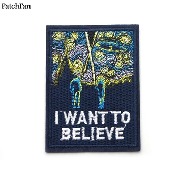 

20pcs/lot Patchfan The X-Files Embroidered Iron On Patches Badges Sewing Applique pour Jacket Jean Shoes Backpack stickers A0824