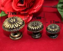 20Pcs 20mm*18mm Antique Brass Furniture Handle Cabinet Knob Jewelry Box Lantern Handle Knob Drawer Pull