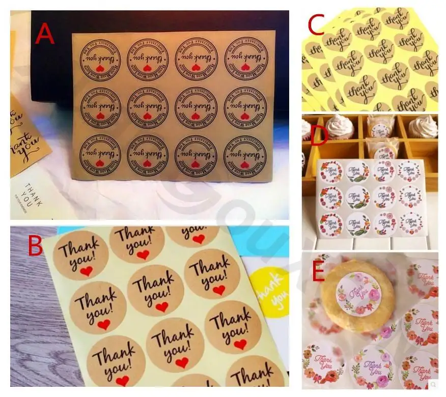 

200set Thanksgiving Seal Label Sticker Thank You Tag Gift Tag Label Marks party favors Accessories vintage wedding decoration