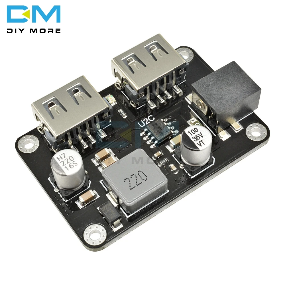 

Dual USB DC 9V~32V to 5V 3A Output Charging Module Car Charger Retrofit For BC1.2 Short Circuit Protection For Mobile Phone