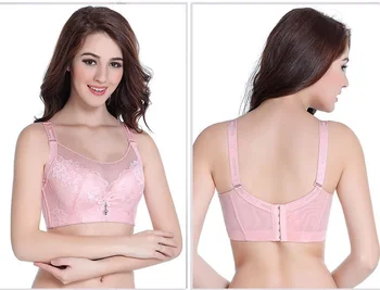 

Plus Size Floral Underwire Soft Cup Everyday Bra 36-46 Bras Women Sexy Underwear Full Coverage Brassiere Push-up Lingerie DN