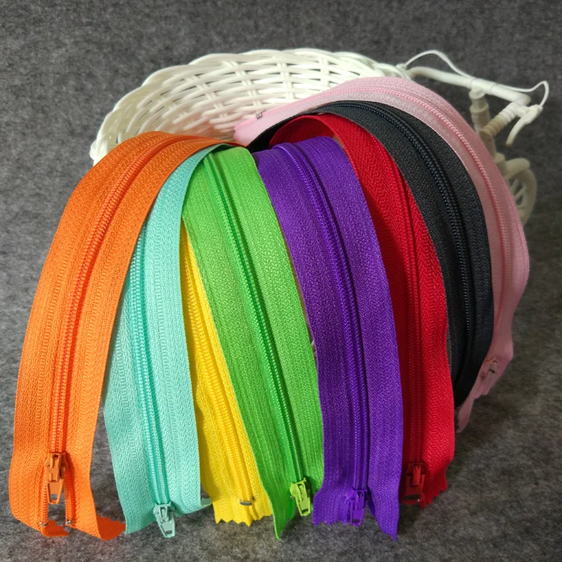 20 pcs/lot Nylon Tape Zip Coil Zippers Tailor Sewer Craft 9 Inch 23 cm