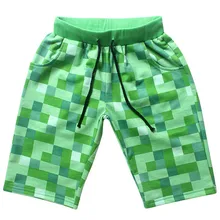WENDYWU/ г. шорты для мальчиков хлопковые короткие штаны в клетку с завязками для мальчиков зеленые Повседневные детские брюки средней длины одежда для детей, 2p002