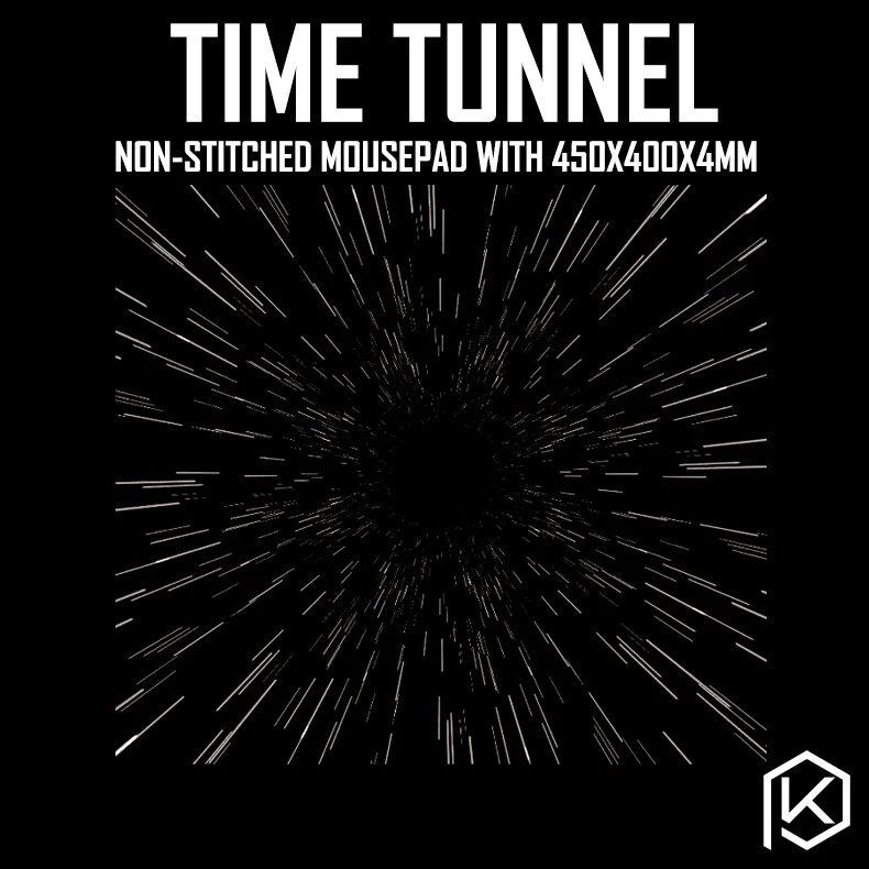 Коврик для мыши cool Time Tunnel 450 400 4 мм непрошитые края мягкие/резиновые высокого