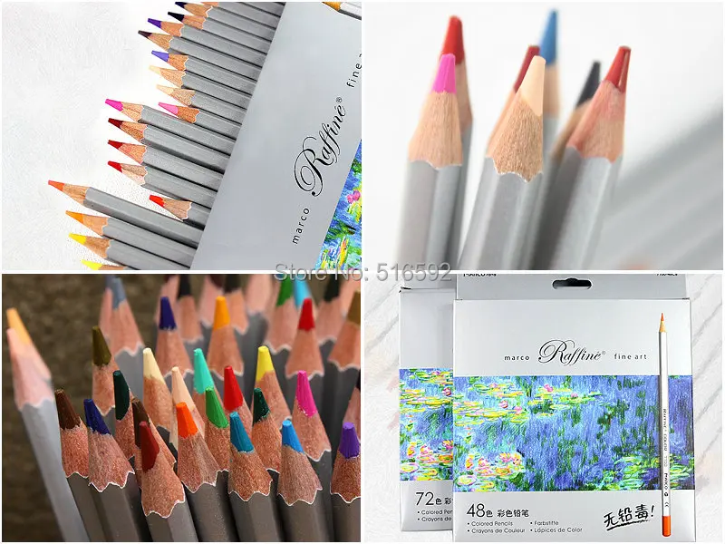 Artist 48 разноцветный свинцовый чертежный карандаш набор профессиональных эскизов Марко 7100