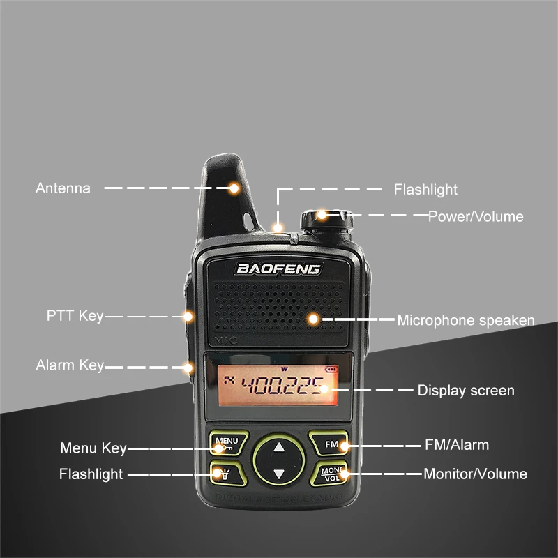 Baofeng BF T1 детские мини платья Иди и болтай Walkie Talkie “иди 20 Каналы UHF 400 470 МГц