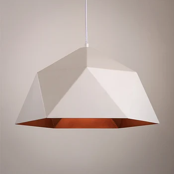 

Decorative arts Wrought iron pyramid pendant lights, Polygon reflection lampshade, Suitable for home, shop decoration lighting