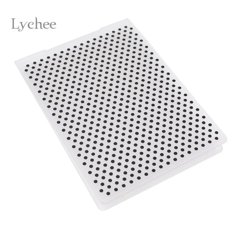 Lychee пластиковая папка для тиснения для скрапбукинга DIY альбом карта инструмент пластиковые шаблонные штампы круглая точка шаблон