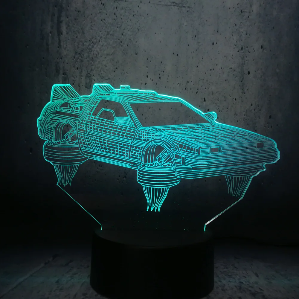 Автомобиль крутой автомобиль 3D USB Светодиодная лампа автомобильный Стайлинг