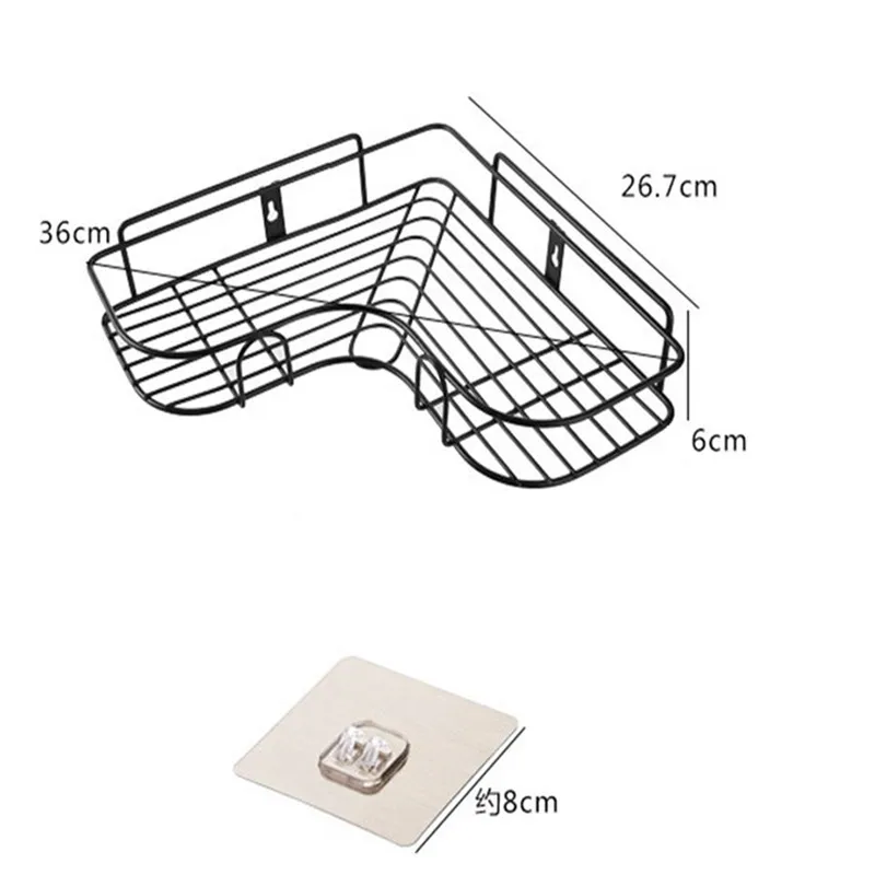 Полка для хранения ванной комнаты, железные Угловые дренажные лотки, полка для хранения ванной комнаты, настенная полка, держатель для кухонного органайзера