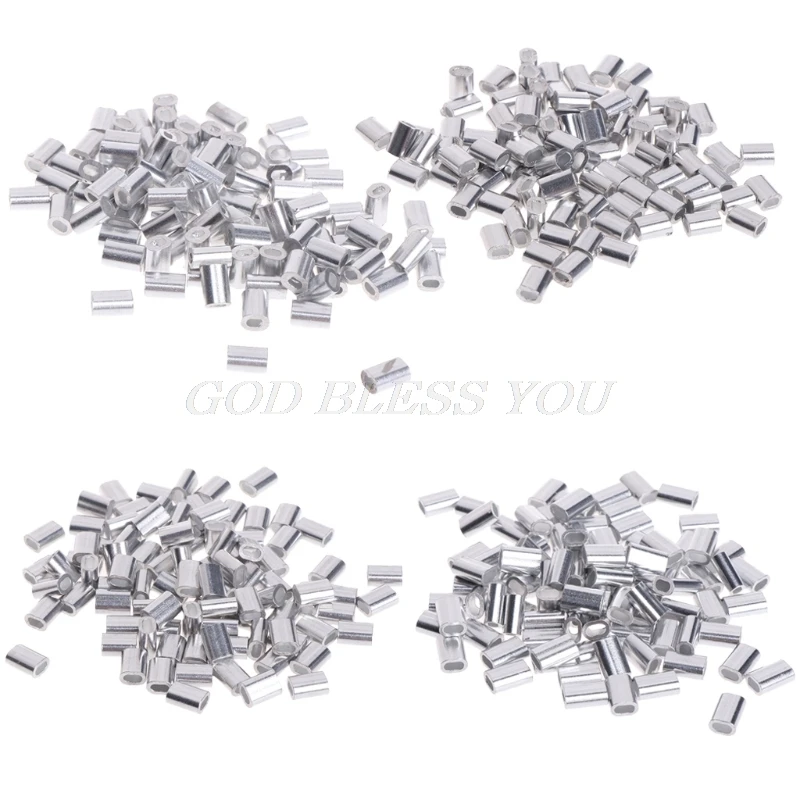 

100 Pcs Fishing Double Tube Copper Line Sleeves Connector Crimp 0.8/1/1.2/1.5mm