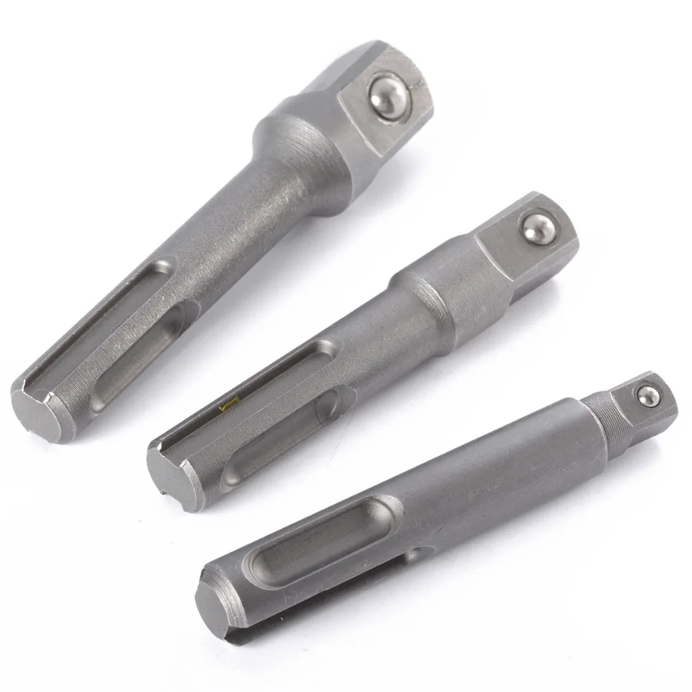3pcs Sds Plus Socket Driver Drills Set Drill Bit Adaptor 1/4