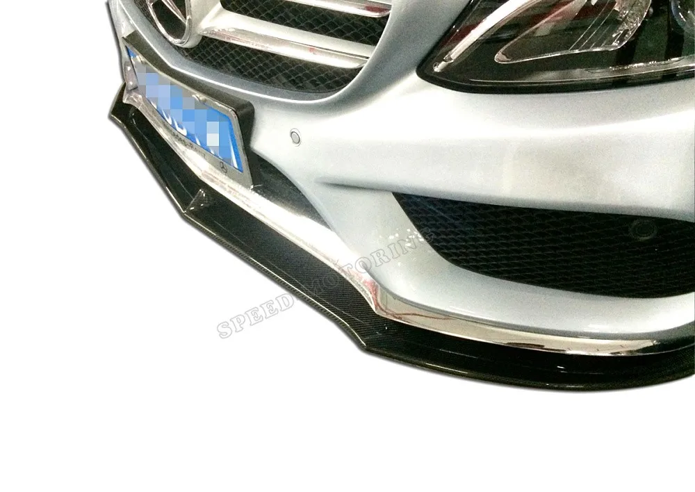 Для W205 углеродного волокна передний спойлер для автомобиля Mercedes Benz W205 спортивный бампер
