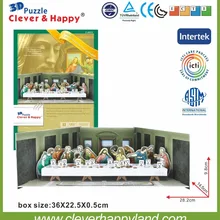 Новинка, умный и Счастливый 3d пазл, 12 учеников, Тайная вечеря, Детский пазл, игрушка для раннего обучения, бумажная модель ручной работы