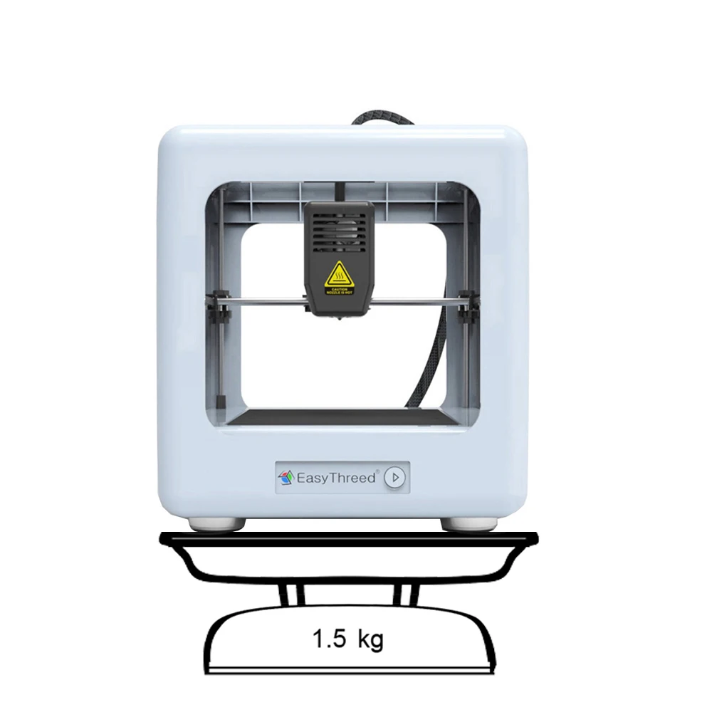 Easythreed Nano 3d Impressora Portátil Mini Educacional Diy Kit de Impressão para Crianças Mini Impressora 3d de Uma Chave do Presente Empresora 3d do Natal 10 impressora 3d de Uma Chave Do Presente empresora 3d Do Natal