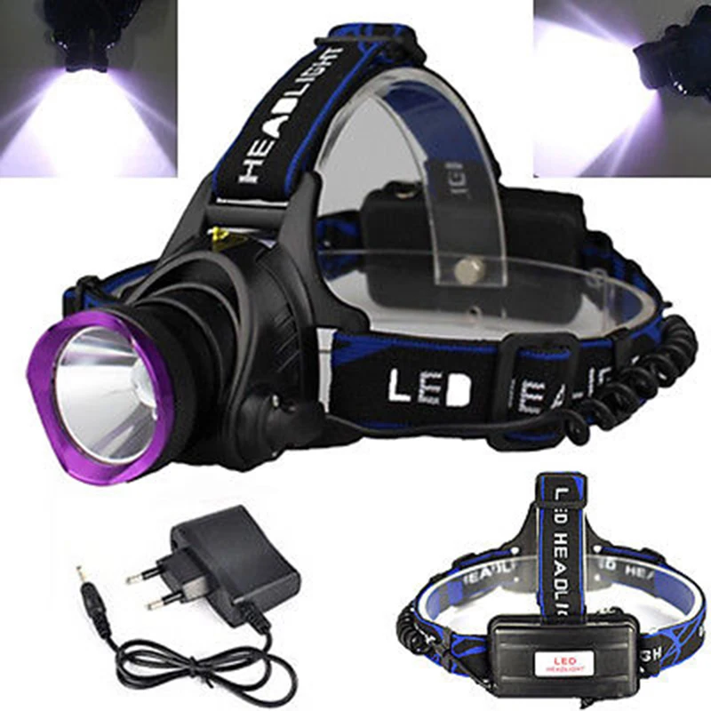 RU США головной свет лампы Новый XM L T6 Led 2300LM перезаряжаемые фары 18650 батарея AC/EU/UK/AU