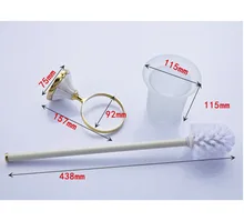 White and Gold Color Bathroom Toilet Brush Holder Bathroom Products Bathroom Accessories