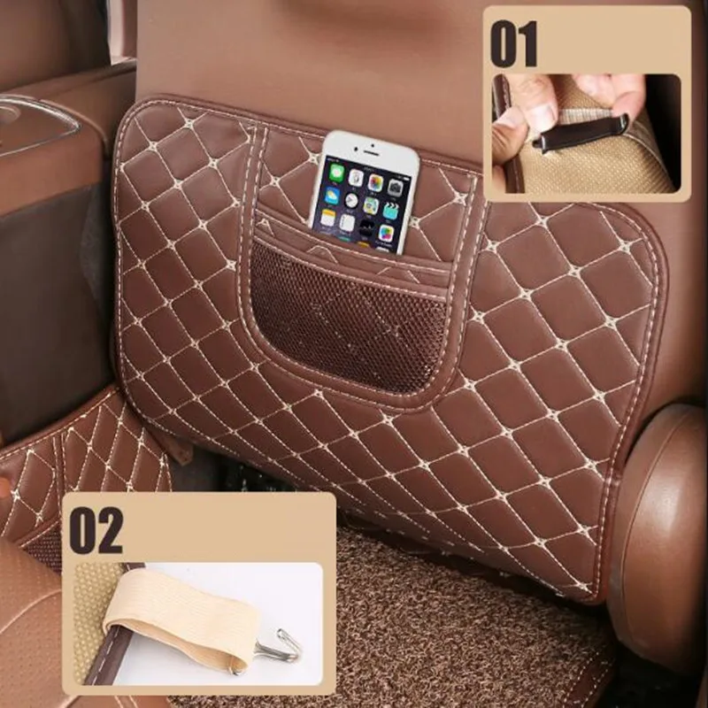 CNORICARC-Leather-Seat-Backrest-Anti-Kick-Pad-Car-Anti-Dirty-Mat-for-Mercedes-Benz-New-E