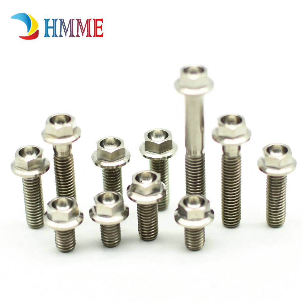 Titanium Bolt for Motorcycle DIY MTB M6 M6x10 60mm Ti/Multicolor Flange