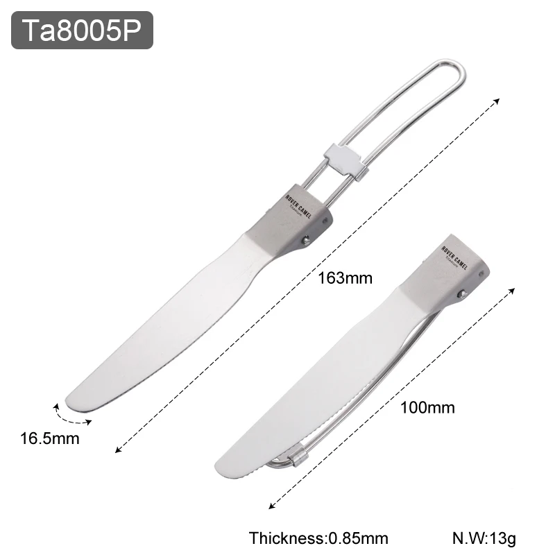 Ровер верблюд чистый титан сложенный ложка Spork нож с открывалкой столовые приборы посуда для улицы - Цвет: Ta8005P-RC