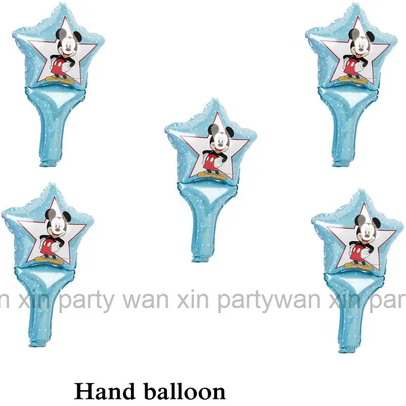 20pc hand mickey sta 20 штук Микки воздушный шарик из фольги в форме стиль ручной игрушки шары игрушки для детских игрушек вечеринка для мальчика день рождение надувные шары mickey minnie игрушки - Цвет: 20pc hand mickey sta