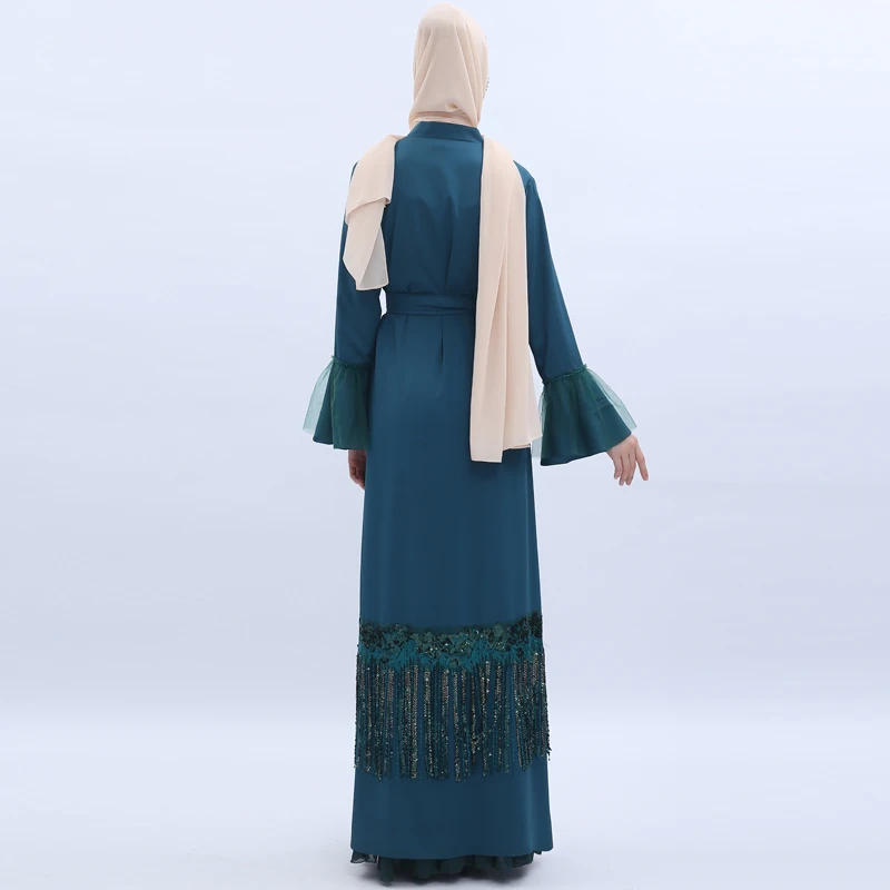 blue cardigan abaya online | abaya for girls | double layered abaya