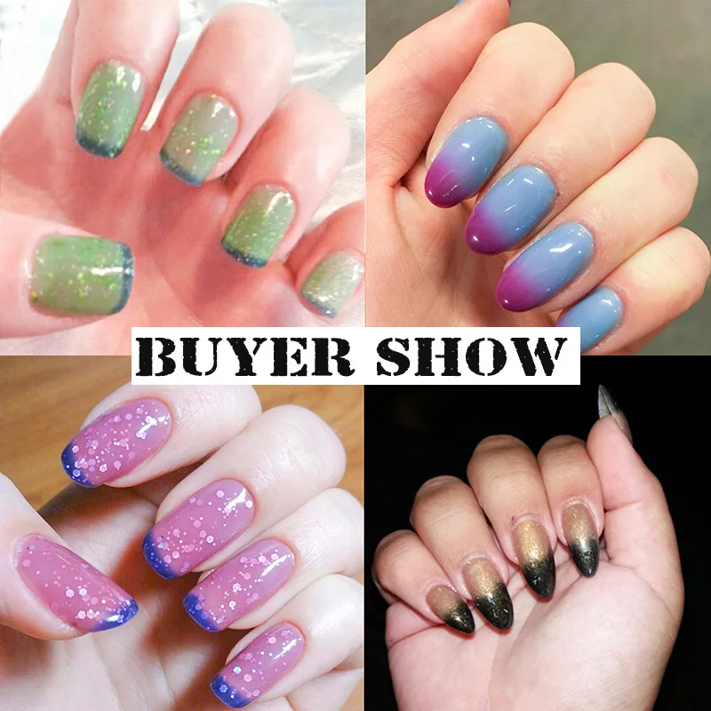 Azure 12ML Fashion Temperature Nail Gel Polish Mood Changing Color UV Gel Nail Polish 3D Nail Art Gel Polish Led Lamp Vernish