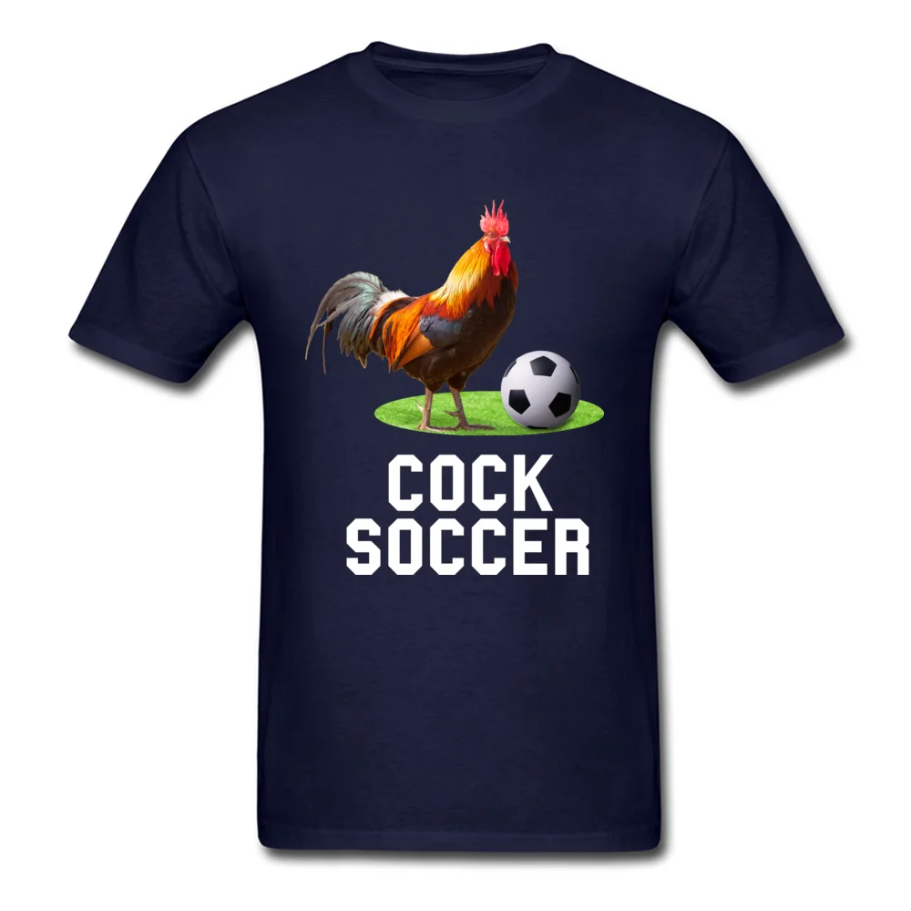 Cock Soccer Company Short Sleeve Crazy T-Shirt 100% Cotton O Neck Men's Tops Shirt Summer Tees VALENTINE DAY Free Shipping Cock Soccer navy