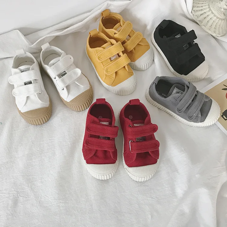 الأطفال حذاء قماش طفل الفتيان والفتيات ملصقات السحرية أحذية جديد الشقي عارضة الرياضة فتاة أحذية أطفال تنفس أحذية رياضية