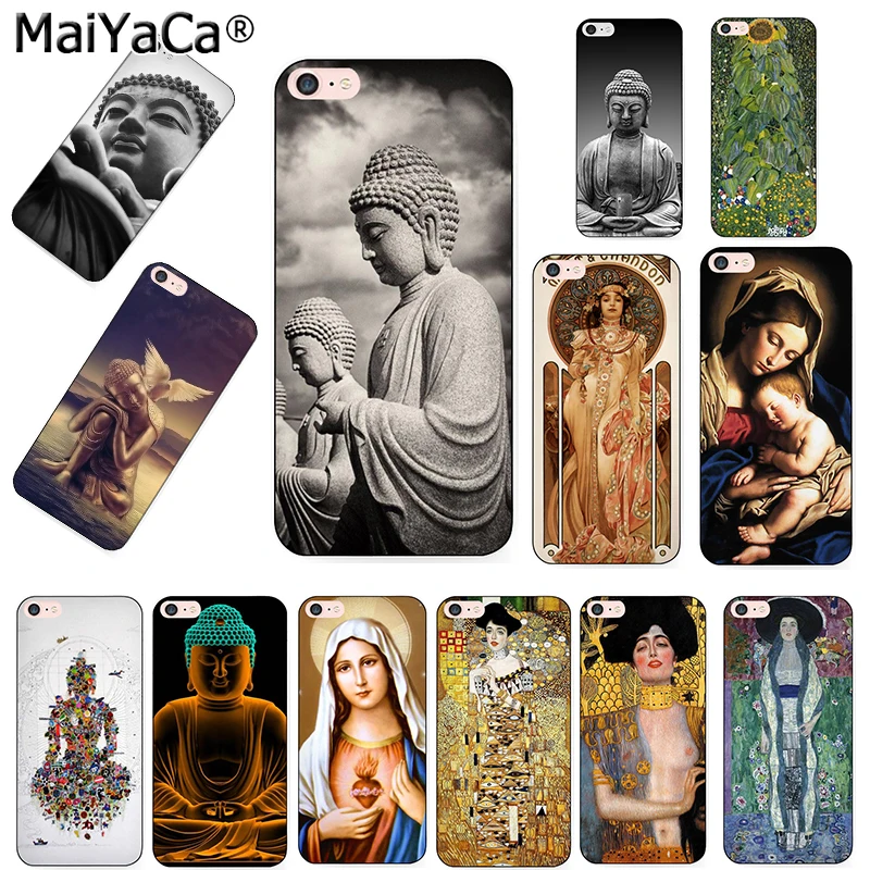 

MaiYaCa Black tpu silicone Buddha budha phone case For iPhone 5s 6s 6splus 7 8plus case cover for iphone X XR XS MAX case funda