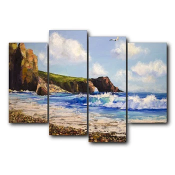 

Laeacco Sea Stone Road Sky Clouds Canvas Oil Poster And Prints Living Room House Wall Decor Art Painting Home Decoration Picture