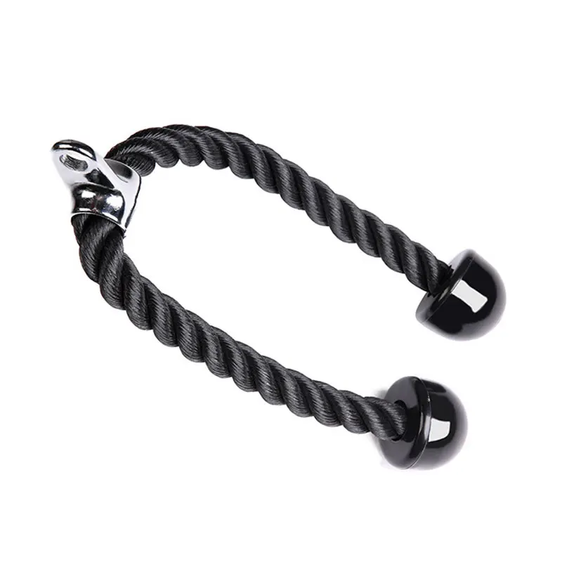 Biceps Drawstring Triceps Drawstring Commercial Gym Equipment Tricep Adjustable Nylon Rope Push Pull Down Black Bodybuilding A
