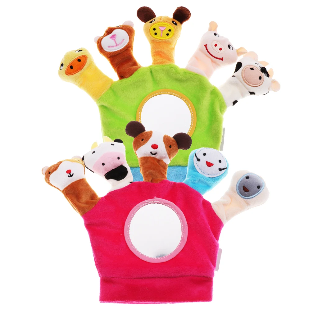 Animal Doll Kids Glove Hand Puppet Soft Gloves Plush Toys Finger Toys Kids Baby Pretend Play Education Toys