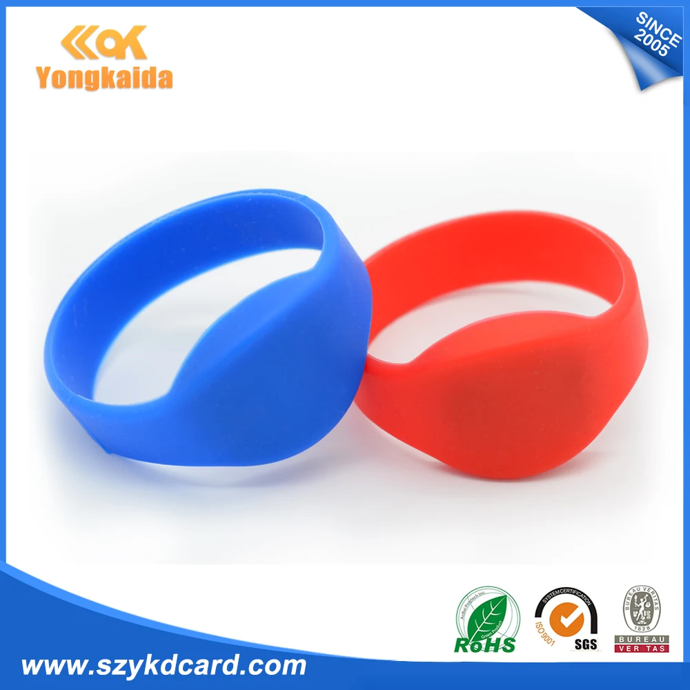 Yongkaida водонепроницаемые rfid браслеты силиконовые идентификации браслет с EM4100, EM4102, EM4450, TK4100, T5577