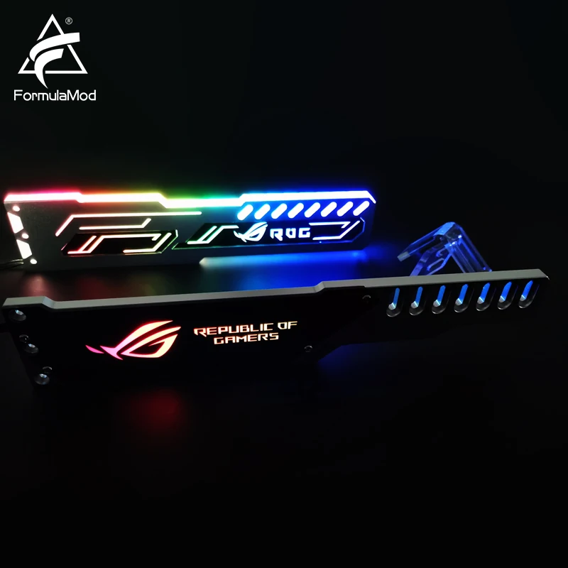 

FormulaMod Fm-JSQJD, RGB Aluminum Alloy GPU Block Brackets, GPU Holders, 5v 3Pin RGB Synchronizable Motherboard Lighting