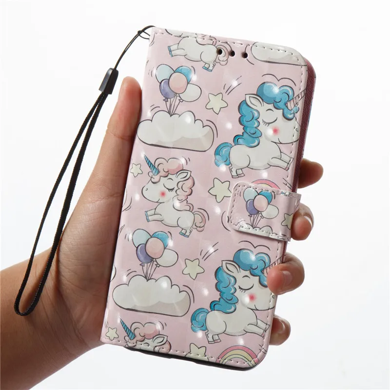 Wekays чехол для BBK Vivo Y66 Y67 милый мультяшный 3D единорог череп Сова Кожаные чехлы