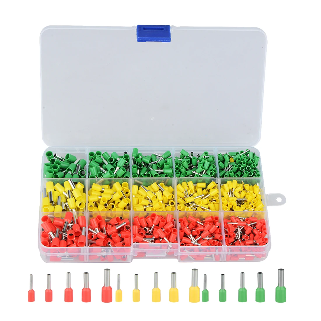

1000pcs/lot Wire Copper Crimp Connector Insulated Cord Pin End Terminal Bootlace cooper Ferrules kit set