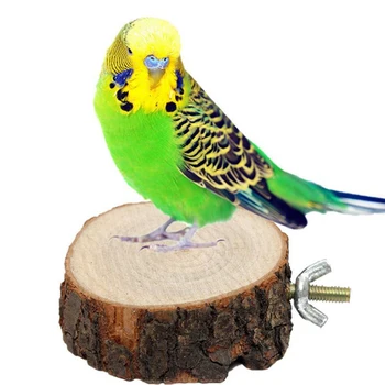 

New Parrot Wooden Stand Pet Bird Hanging Cage Perch Platform Bird Holder Parrot Wooden Stand