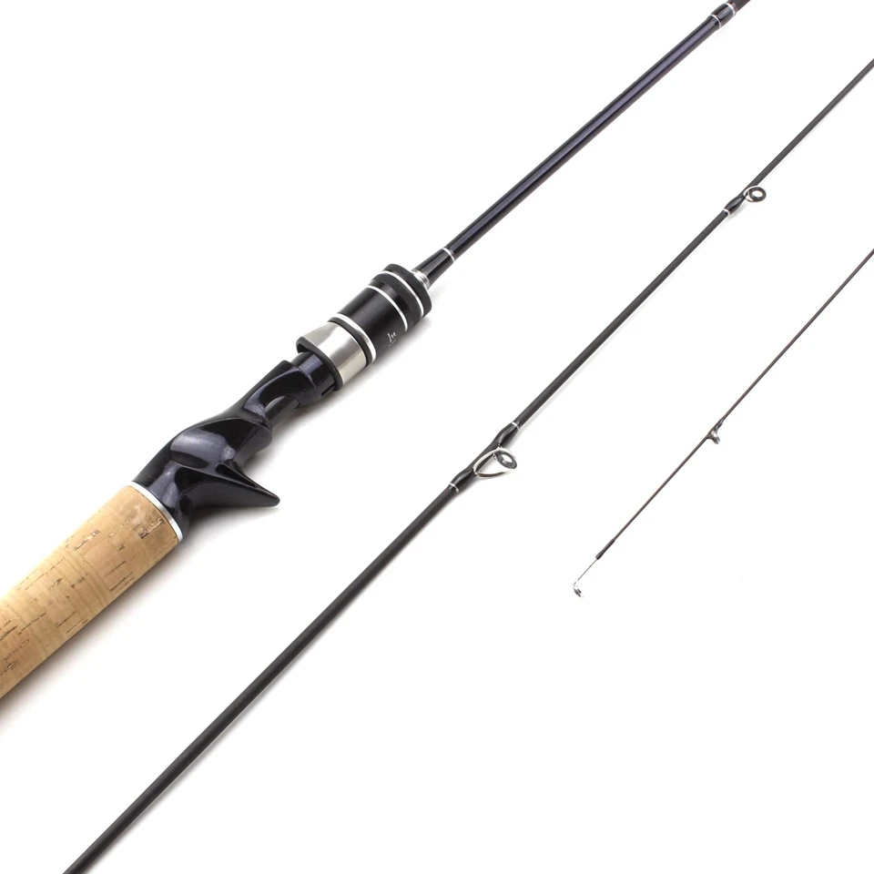 Light Fiação isca De pesca de Fundição de madeira pólo punho