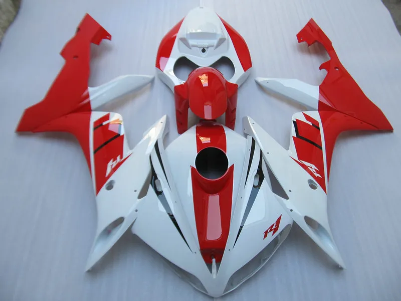 

Injection mold Fairing kit for YAMAHA YZFR1 04 05 06  YZF R1 2004 2005 2006 YZF1000 Tank cover White red Fairings+7gifts YB21