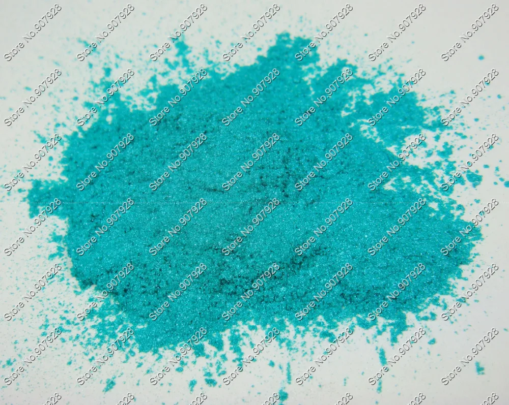 

50g Aqua Blue(Turquoise)Color Cosmetic Solvent Resistant Mica Pearlescent Pigment Dust Powder for Nail Polish&Makeup Eye Shadow