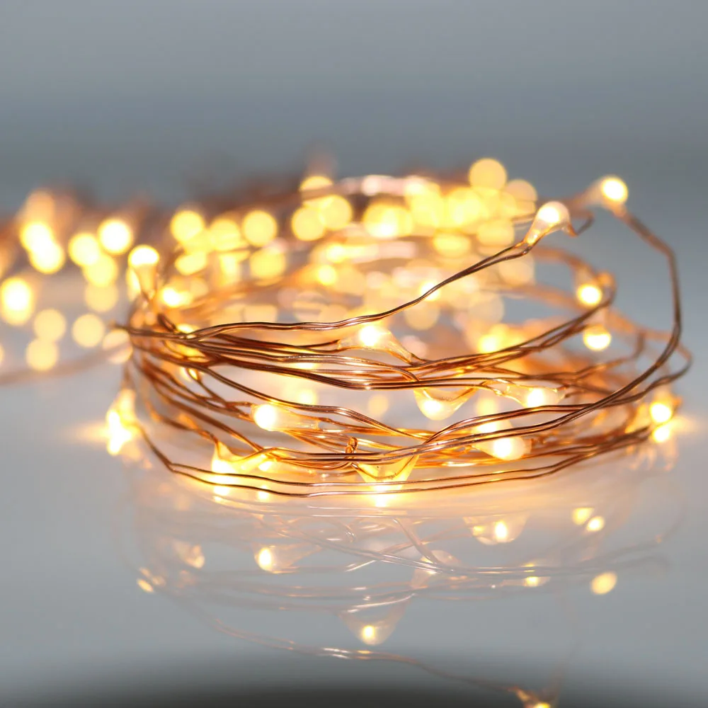 2m 20leds Cr2032 Cell Battery Operated Firefly String Lights Copper Aliexpress