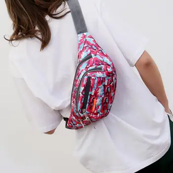 

Camouflage Print Shoulder Messenger Handbags Women Men Nylon Waist Fanny Belt Packs Casual Outdoor Sports Crossbody Chest Bags