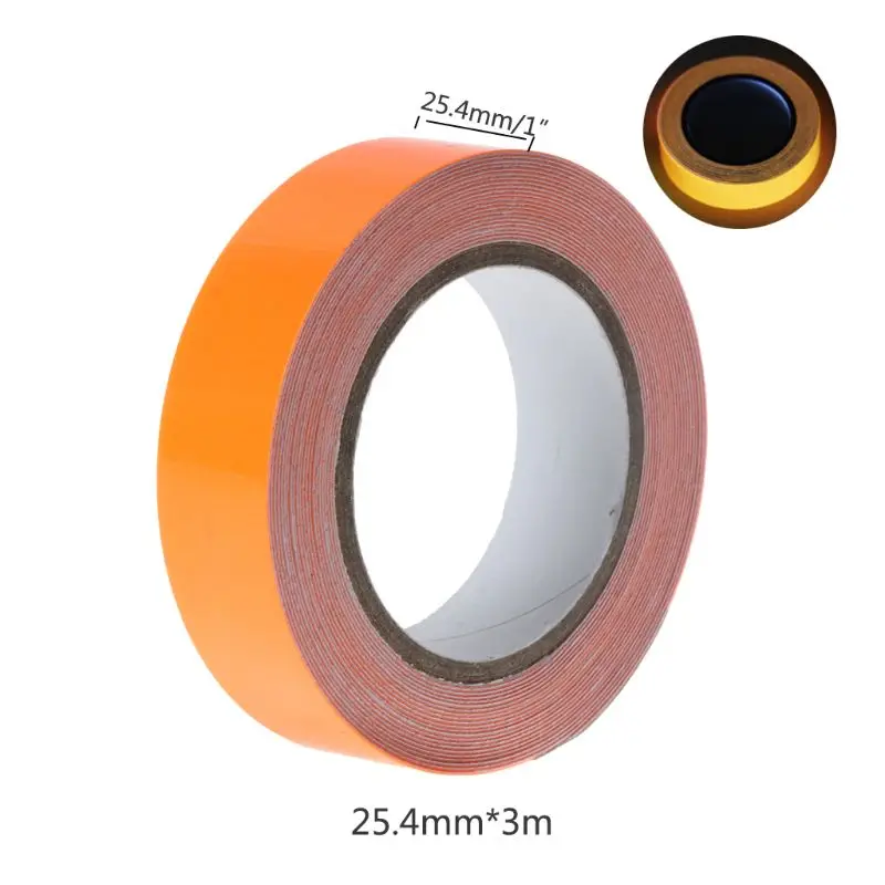 3 м ПЭТ светящаяся лента светится в темноте для ночной рыбалки Велоспорт DIY безопасность Предупреждение Спортивная одежда для видов спорта на открытом воздухе - Цвет: 25orange