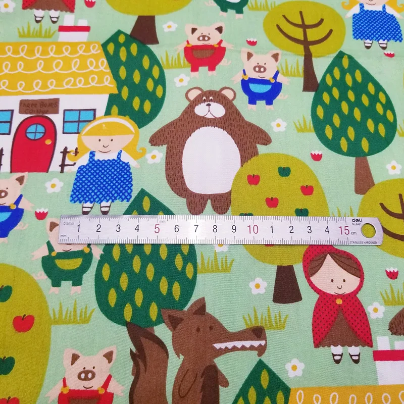 Cute Animal Printing Twill хлопковая ткань DIY ручной работы материал для стеганых изделий